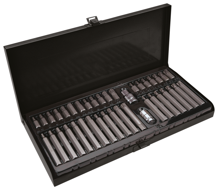 Біти Neo Tools перехідники 2шт, H,M,T, сталь S2, кейс, набір 40шт