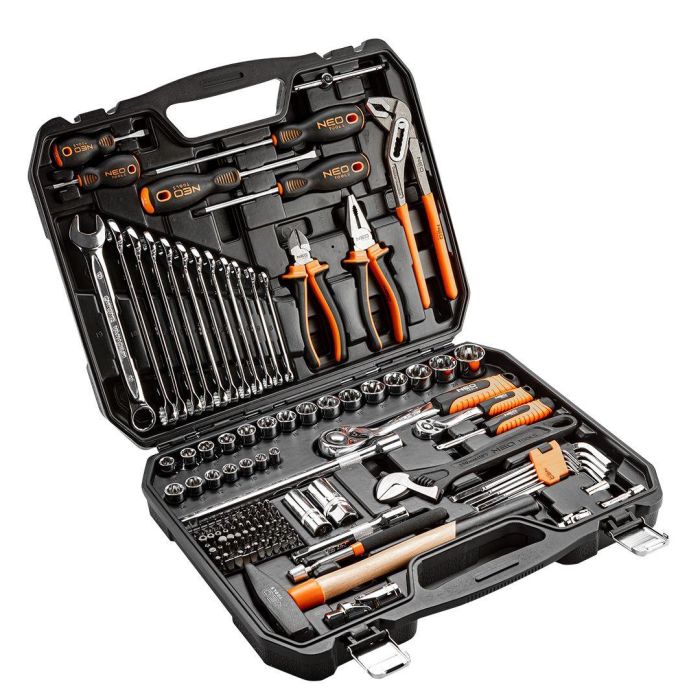 Набір інструментів Neo Tools, універсальний, CrV та S2, 143шт