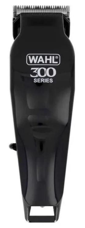 Машинка для стрижки Wahl Home Pro 300, мережа, вібраційний мотор, насадок-10, кейс, масло та ножиці у компл., сталь, чорний