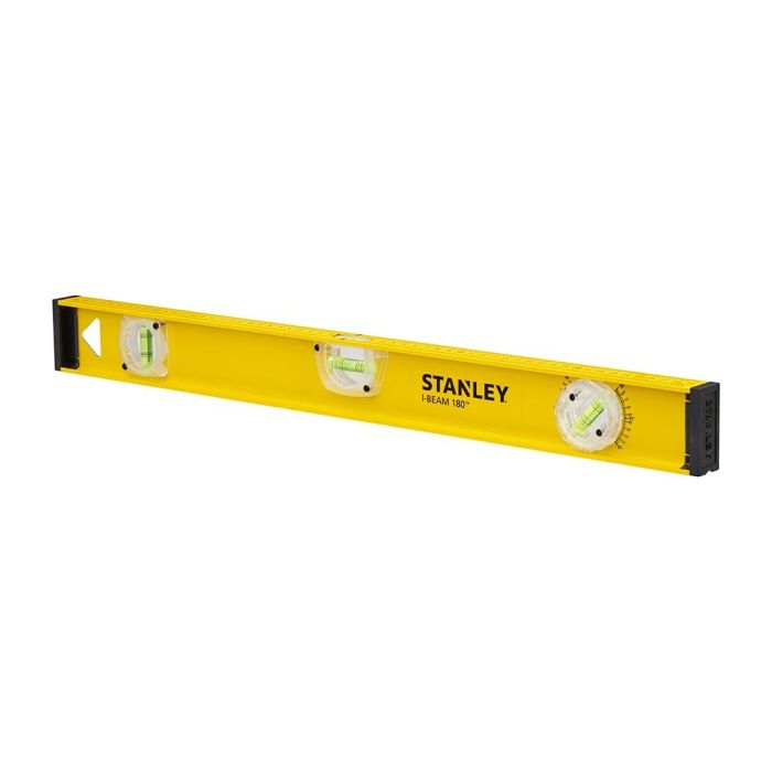 Рівень Stanley PRO 180, алюмінієвий, 40см, 3 капсули (1 поворотна на 180°)