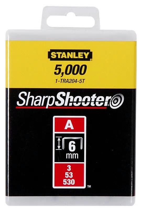 Скоби Stanley "Light Duty", тип А, 6мм, 1000шт