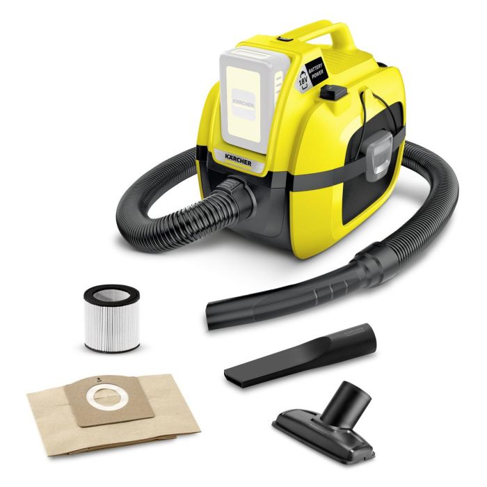 Пилосос професійний Karcher WD 1 Compact Battery, 18В, контейнер 7л, 3.14кг, без АКБ та ЗП