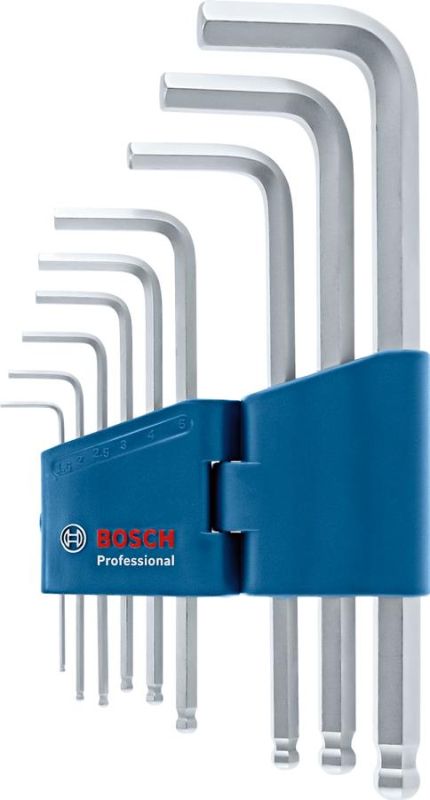 Ключі шестигранні Bosch, кулястий наконечник, набір 9шт