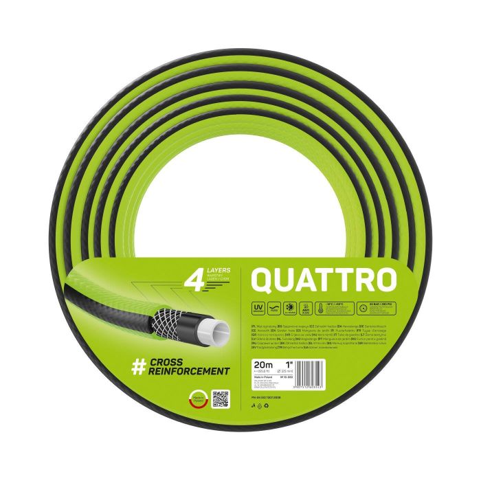 Шланг садовий Cellfast QUATTRO 1" 20м 4 шари до 20бар -10…+50°C
