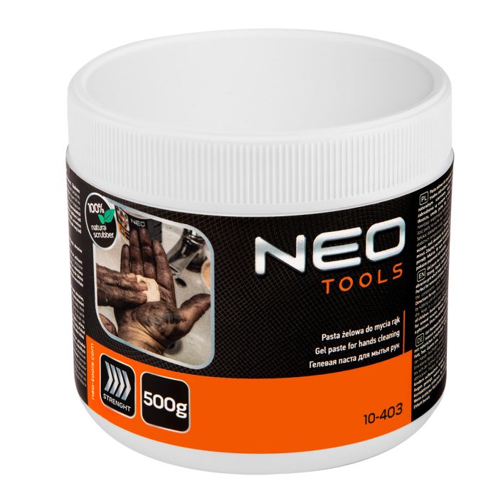 Гель-паста для миття рук Neo Tools, 500г, абразивна, нейтральний рН, кремовий колір