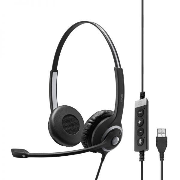 Гарнітура Комп`ютерна стерео On-Ear EPOS IMPACT SC 260 USB MS II, USB, односпрямований, сертифікат Microsoft Teams, 2.9м, Чорний