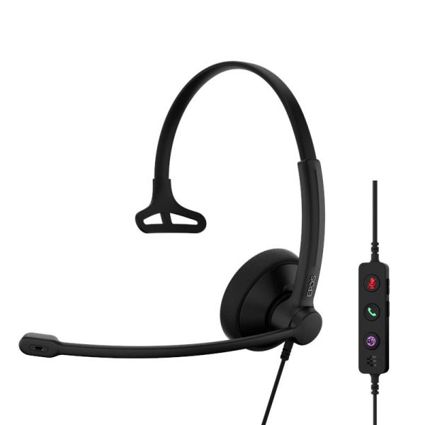 Гарнітура комп'ютерна моно On-Ear EPOS IMPACT 100 MS, USB C + A, Microsoft Teams, односпрямований, 2м, Чорний
