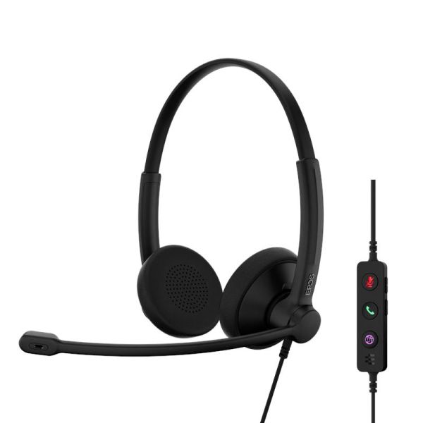 Гарнітура комп'ютерна стерео On-Ear EPOS IMPACT 100 MS, USB C + A, Microsoft Teams, односпрямований, 2м, Чорний