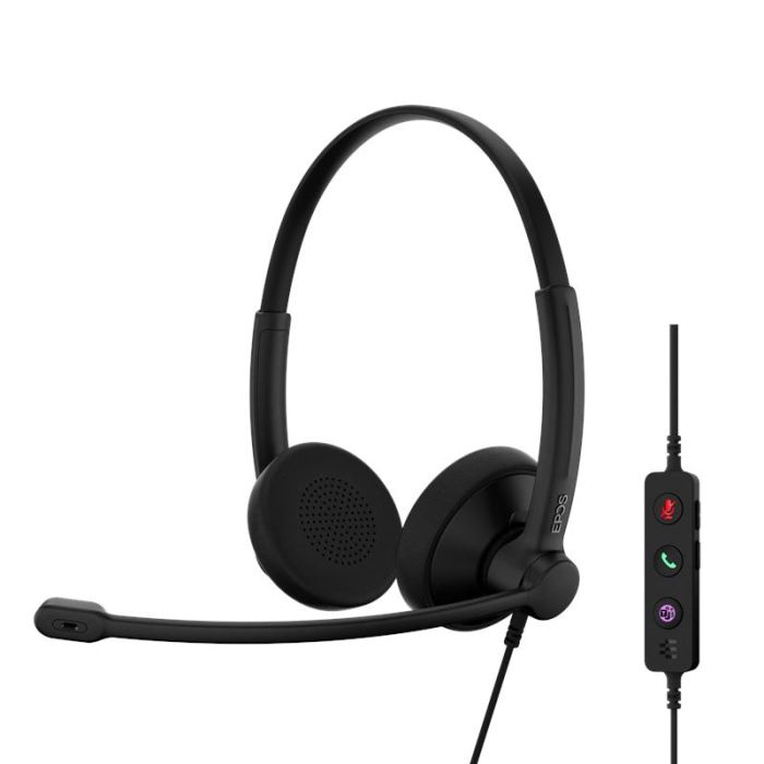 Гарнітура комп'ютерна стерео On-Ear EPOS IMPACT 100 MS, USB C + A, Microsoft Teams, односпрямований, 2м, Чорний