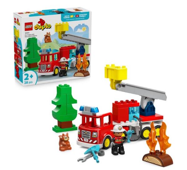Конструктор LEGO DUPLO Town Пожежна машина зі шлангом і пожежником