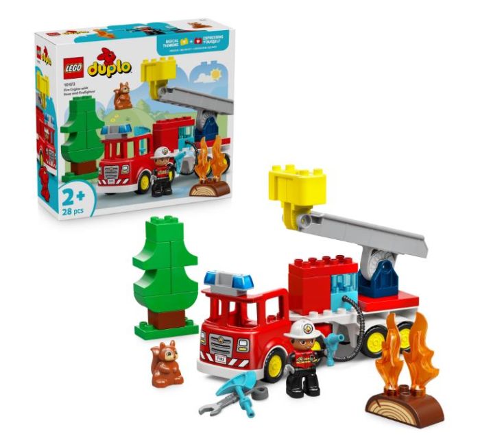 Конструктор LEGO DUPLO Town Пожежна машина зі шлангом і пожежником