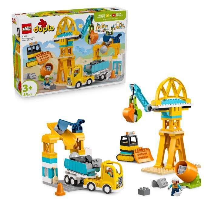 Конструктор LEGO DUPLO Town 3-в-1 Будівельний майданчик і техніка