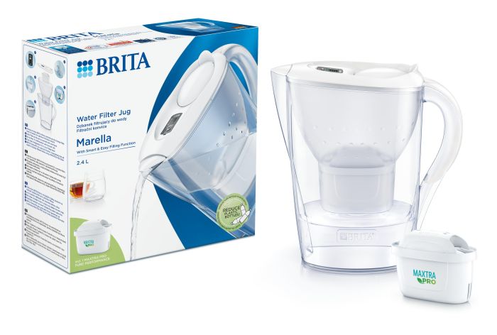Фільтр-глечик Brita Marella Memo MXPro 2.4л (1.4л очищеної води) з картриджем білий