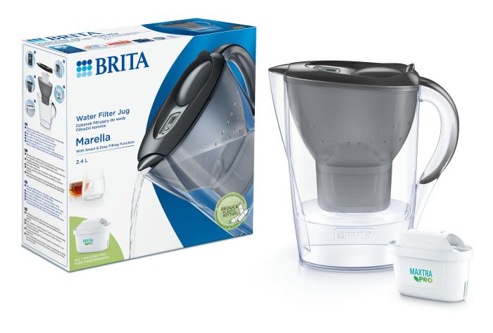 Фільтр-глечик Brita Marella Memo MXPro 2.4л (1.4л очищеної води) з картриджем графіт