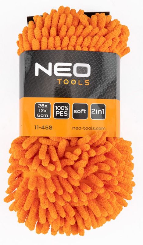 Губка для миття автомобіля Neo Tools з мікрофібри 26х12х6см 0.11кг