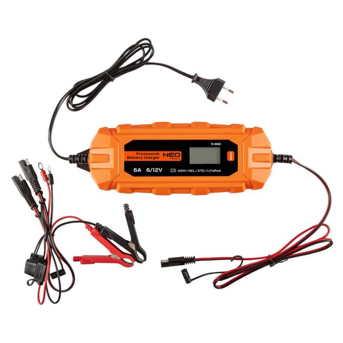 Зарядний пристрій Neo Tools, 6А/100Вт, 3-150А·год, для STD/AGM/GEL/LiFePO4
