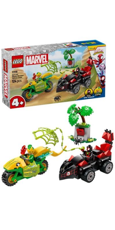 Конструктор LEGO Spidey Перегони на електромобілях з динозаврами