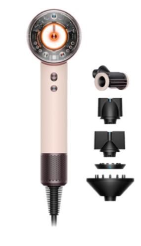 Фен Dyson HD16 Supersonic Nural Ceramic Pink/Rose Gold, 1600Вт, 3 режими, 5 насадок, іонізація, хол. обдув, рожевий
