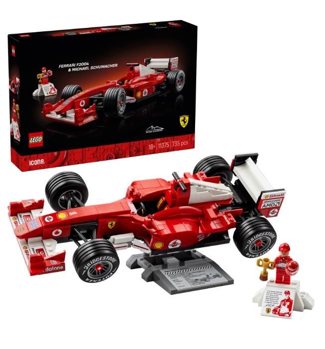 Конструктор LEGO Icons Ferrari F2004 та Michael Schumacher