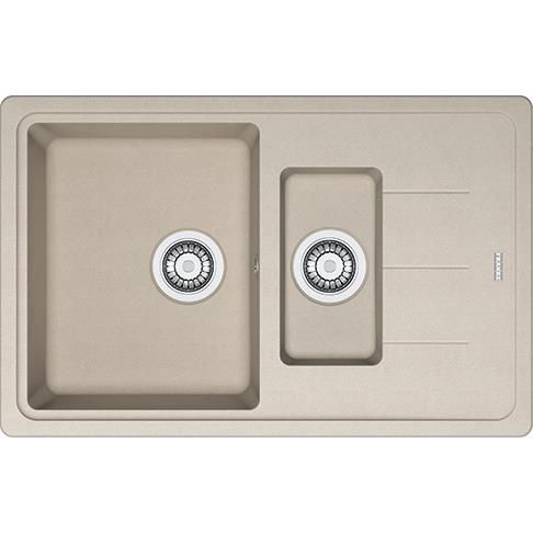 Мийка кухонна Franke Basis, фраграніт, прямокутник, з крилом, 780х500х200мм, чаша - 2, накладна, BFG 651-78, сахара