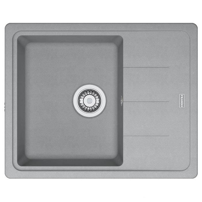 Мийка кухонна Franke Basis, фраграніт, прямокутник, з крилом, 620х500х200мм, чаша - 1, накладна, BFG 611-62, сірий камінь