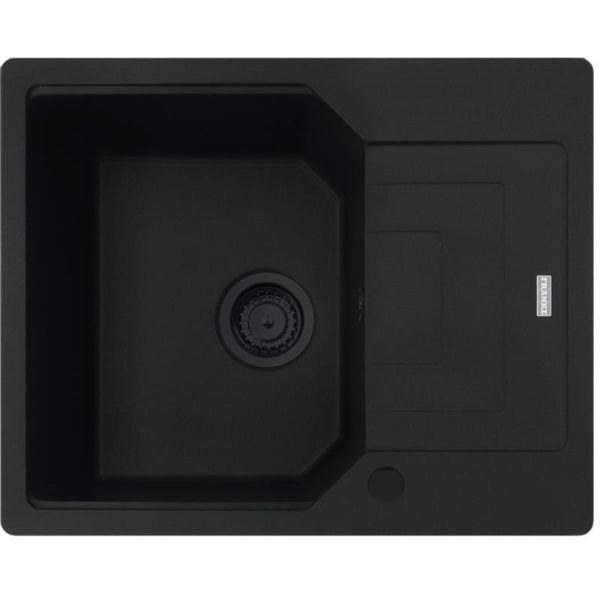 Мийка кухонна Franke Urban, фраграніт, прямокутник, з крилом, 620х500х220мм, чаша - 1, врізна, оборотна, UBG 611-62, чорний матовий