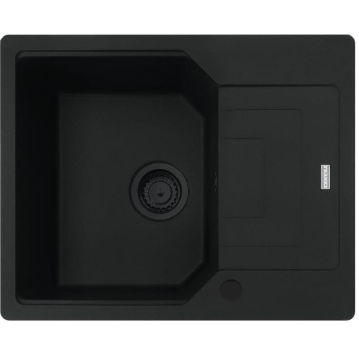 Мийка кухонна Franke Urban, фраграніт, прямокутник, з крилом, 620х500х220мм, чаша - 1, врізна, оборотна, UBG 611-62, чорний матовий