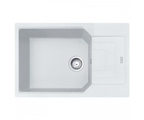 Мийка кухонна Franke Urban, фраграніт, прямокутник, з крилом, 780х500х220мм, чаша - 1, накладна, UBG 611-78 XL, білий