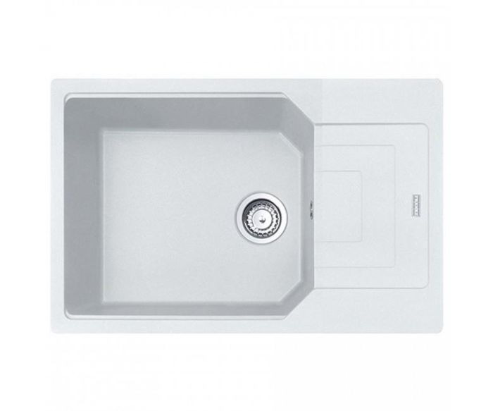 Мийка кухонна Franke Urban, фраграніт, прямокутник, з крилом, 780х500х220мм, чаша - 1, накладна, UBG 611-78 XL, білий