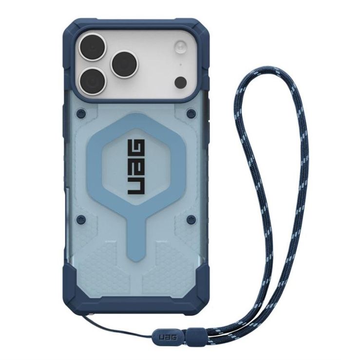 Чохол+ремінець UAG для iPhone 17 Pro, Pathfinder Clear MagSafe Bundle, Blues Lanyard