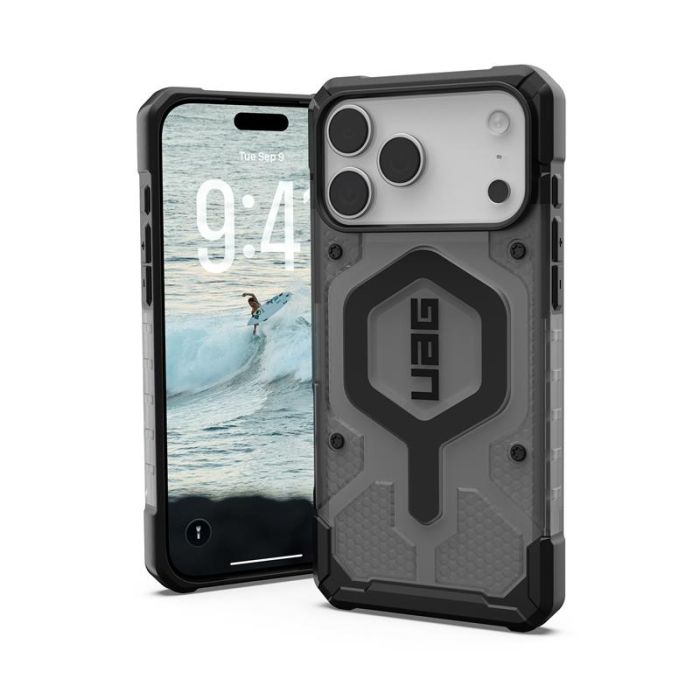 Чохол UAG для iPhone 18/17 Pro Max, Pathfinder Clear MagSafe, Ash/Black