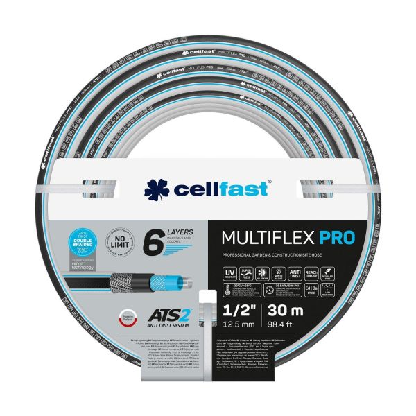 Шланг садовий Cellfast MULTIFLEX PRO 1/2" 30м 6 шарів до 35бар -20…+65°C