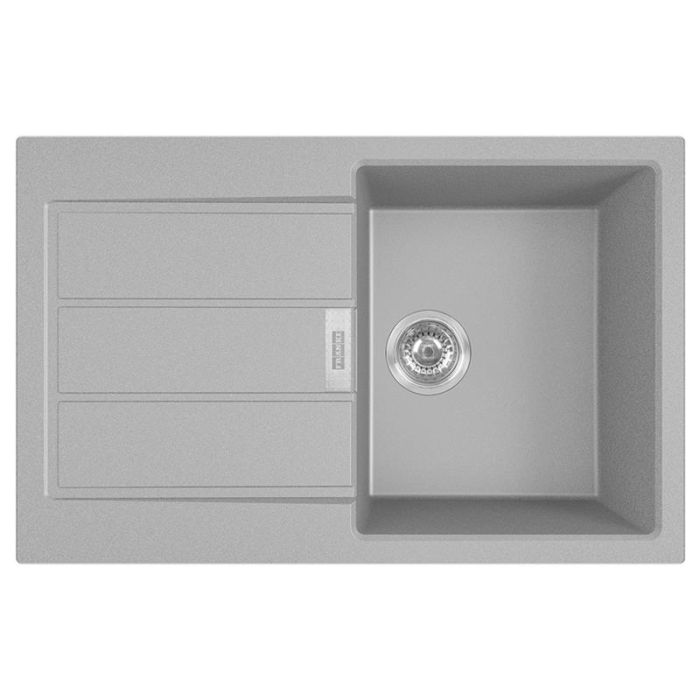 Мийка кухонна Franke Sirius, тектонайт, прямокутник, з крилом, 780х500х200мм, чаша - 1, накладна, 2 S2D 611-78 , сірий