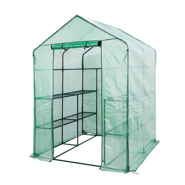 Парник складаний Neo Tools 195х143х143, 4 полиці, ПЕ плівка 135г, зелений