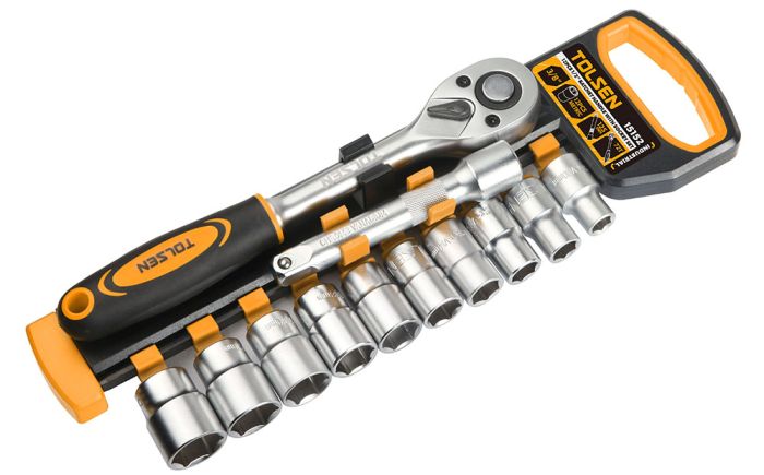 Набір торцевих головок Tolsen Профі, 1/2", CrV, 12шт