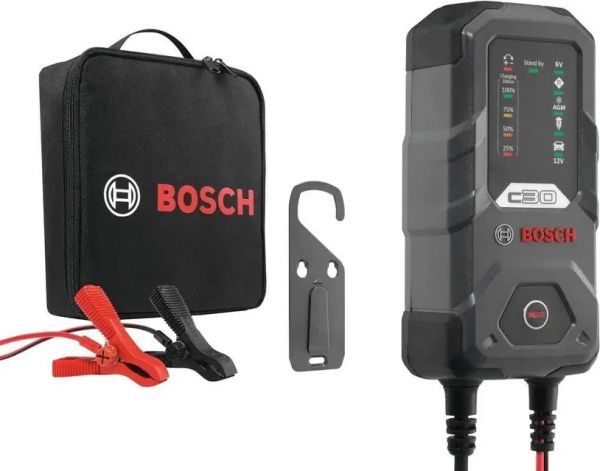 Зарядний пристрій Bosch C30, 6/12В, 1.2-120А·год, 3.8А, IP65 (0 189 911 030)