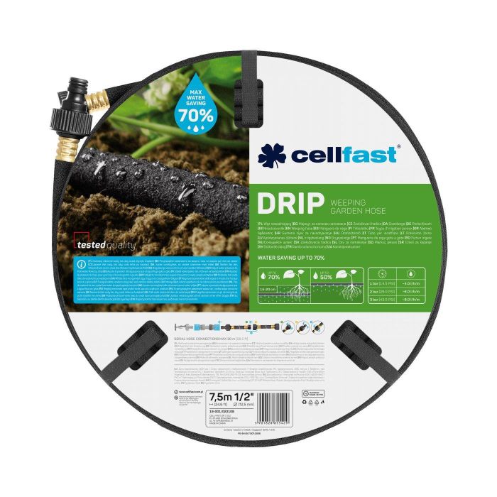 Шланг садовий Cellfast DRIP для крапельного поливу 1/2" 15м