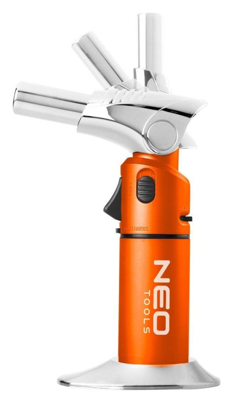 Паяльник газовий Neo Tools 1350°C паливо 7.8гр поворотний п’єзозапалювання