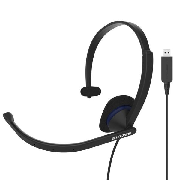 Гарнітура комп'ютерна моно On-ear Koss CS195 USB, Uni Mic, 2.4м, Чорний