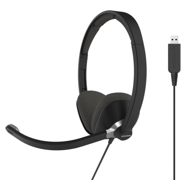 Гарнітура Комп`ютерна стерео On-ear Koss CS300 USB, Uni Mic, 2.4м, Чорний
