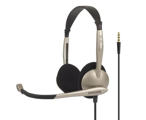 Гарнітура комп'ютерна стерео On-ear Koss CS100i 3.5 mini-jack, Uni Mic, 2.4м, Бежевий