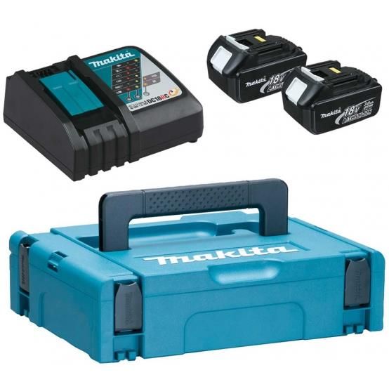 Набір акумулятора та зарядного пристрою Makita 197952-5 LX BL1830 2х18В 3А·год ЗП DC18RC кейс Makpac1