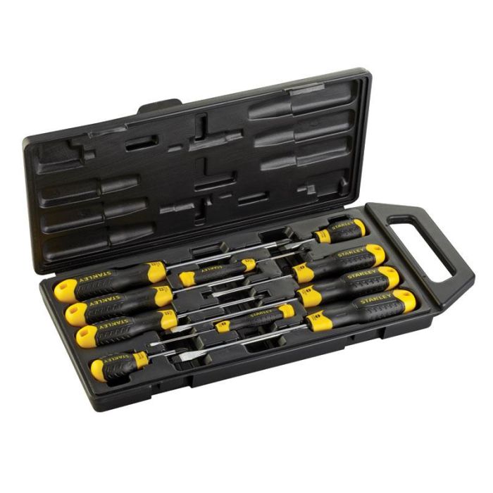 Викрутки Stanley CushionGrip SL,PH, кейс, набір 10шт