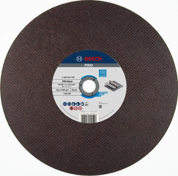 Диск відрізний Bosch Professional для металу 355x3,1x25,4мм