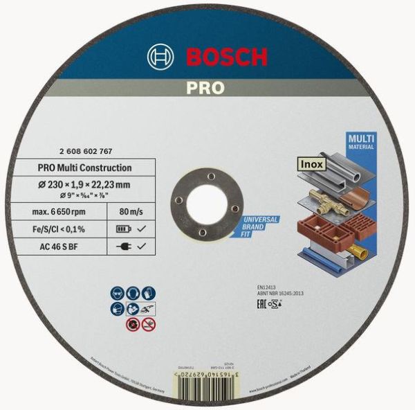 Диск відрізний Bosch Professional універсальний 230x1.9x22.23мм