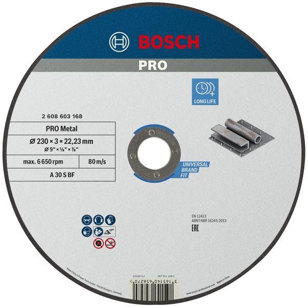 Диск відрізний Bosch Professional для металу 230x3x22.23мм
