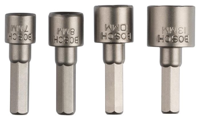 Головки торцеві Bosch 1/4", 7,8,10,13мм, набір 4шт
