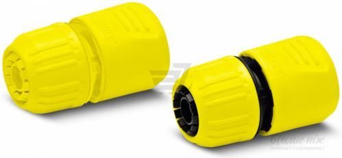 Конектор для шланга Karcher, 1/2"- 5/8", з аквастопом 1/2"- 5/8" 2шт