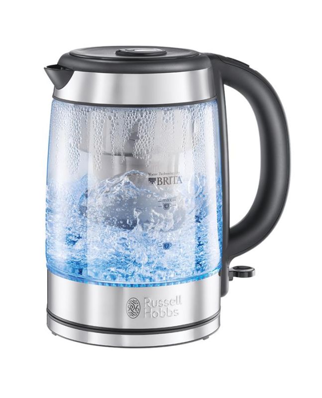 Електрочайник Russell Hobbs Clarity 1л, скло, чорний