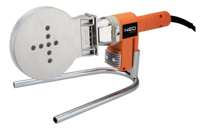Паяльник для пластикових труб Neo Tools 1200Вт 260°C насадки до 110мм (не входять до комплектації) стійка кейс